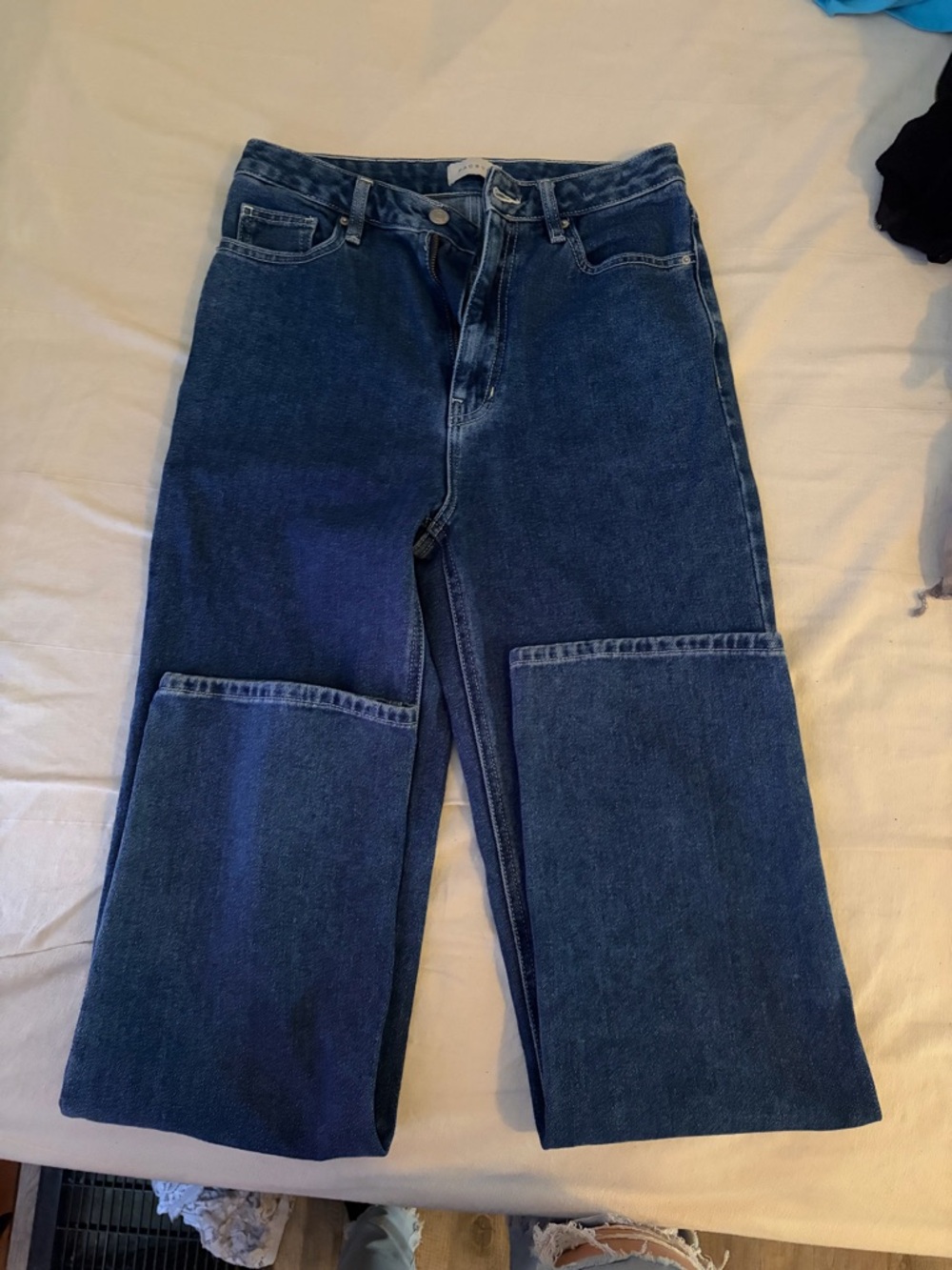PacSun Women's Straight Leg Jeans - Dark Blue Two-Tone